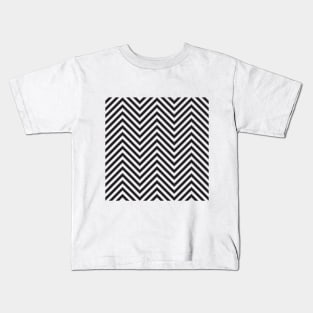 Chevron black and white pattern Kids T-Shirt